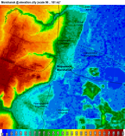 Zoom OUT 2x Morshansk, Russia elevation map