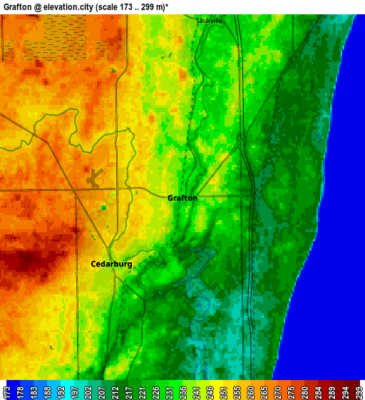 Zoom OUT 2x Grafton, United States elevation map