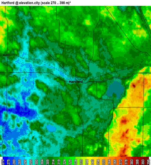 Zoom OUT 2x Hartford, United States elevation map