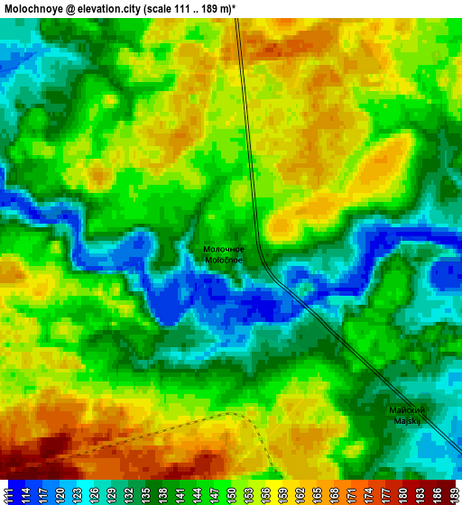 Zoom OUT 2x Molochnoye, Russia elevation map