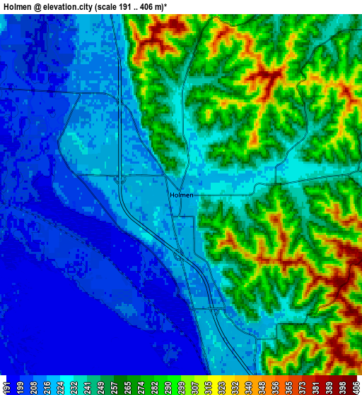 Zoom OUT 2x Holmen, United States elevation map