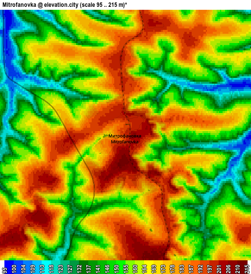 Zoom OUT 2x Mitrofanovka, Russia elevation map