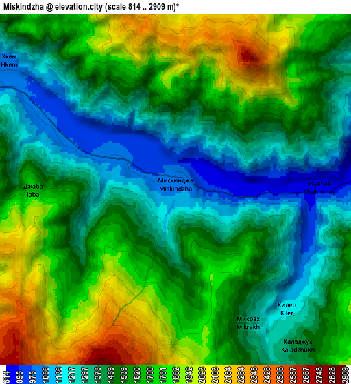 Zoom OUT 2x Miskindzha, Russia elevation map