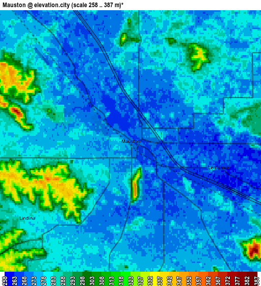 Zoom OUT 2x Mauston, United States elevation map