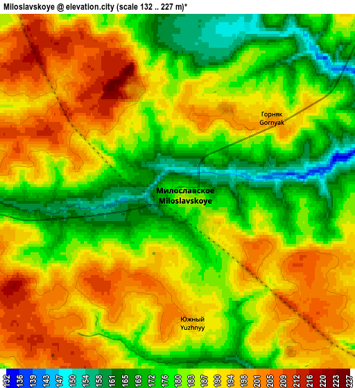 Zoom OUT 2x Miloslavskoye, Russia elevation map