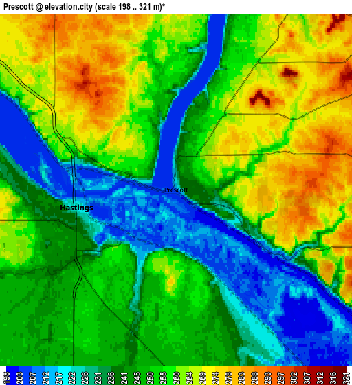 Zoom OUT 2x Prescott, United States elevation map