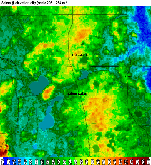 Zoom OUT 2x Salem, United States elevation map