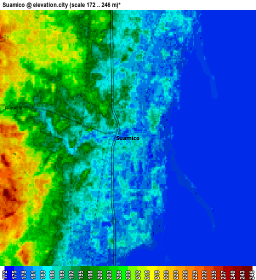 Zoom OUT 2x Suamico, United States elevation map