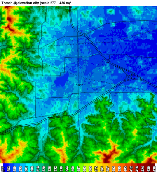 Zoom OUT 2x Tomah, United States elevation map