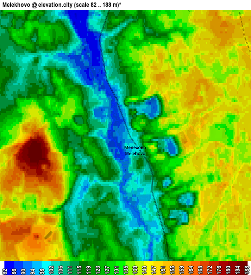 Zoom OUT 2x Melekhovo, Russia elevation map