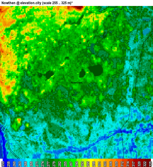 Zoom OUT 2x Nowthen, United States elevation map