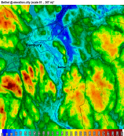 Zoom OUT 2x Bethel, United States elevation map