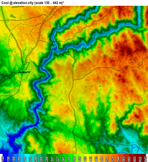 Zoom OUT 2x Cool, United States elevation map