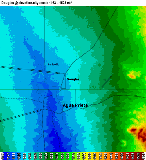 Zoom OUT 2x Douglas, United States elevation map