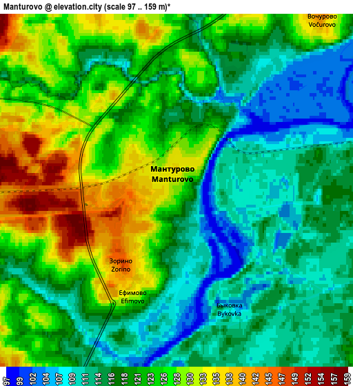 Zoom OUT 2x Manturovo, Russia elevation map