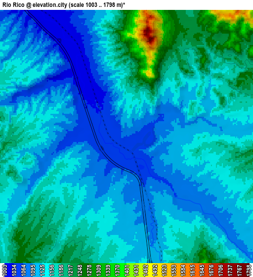 Zoom OUT 2x Rio Rico, United States elevation map