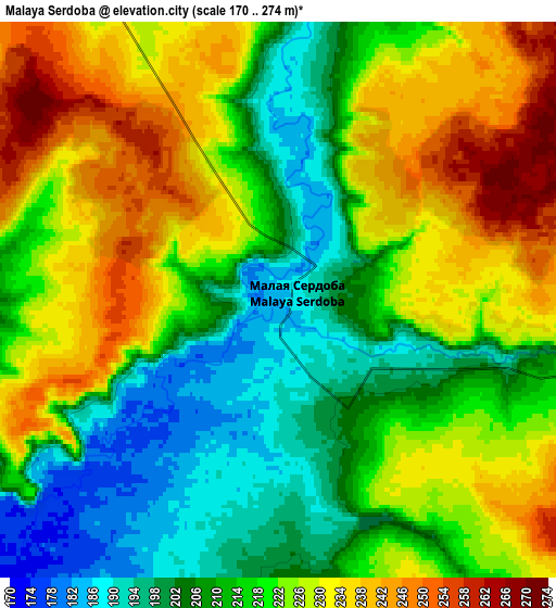 Zoom OUT 2x Malaya Serdoba, Russia elevation map