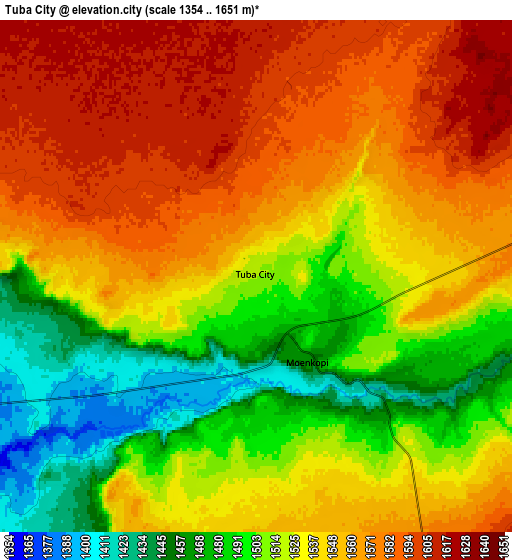 Zoom OUT 2x Tuba City, United States elevation map