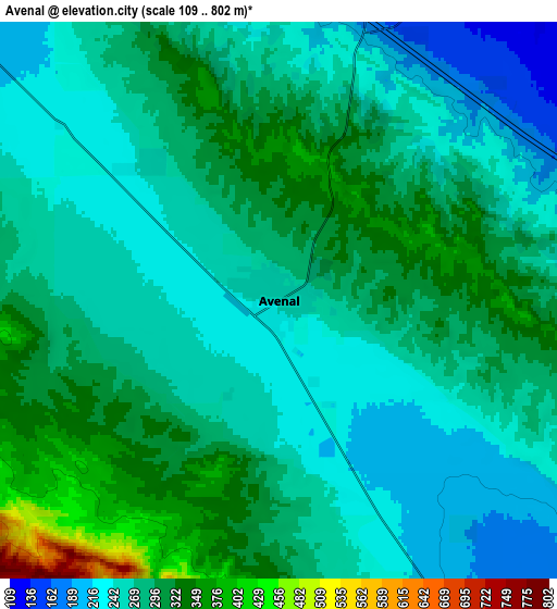 Zoom OUT 2x Avenal, United States elevation map