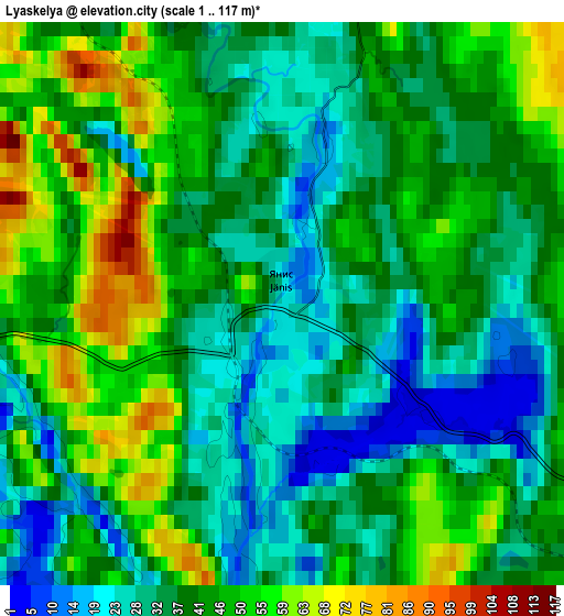 Zoom OUT 2x Lyaskelya, Russia elevation map