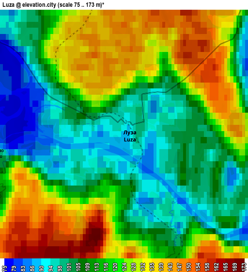 Zoom OUT 2x Luza, Russia elevation map