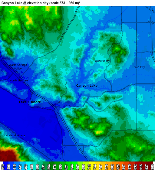 Zoom OUT 2x Canyon Lake, United States elevation map