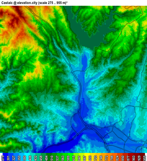Zoom OUT 2x Castaic, United States elevation map