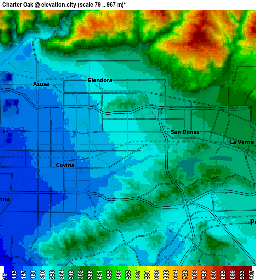 Zoom OUT 2x Charter Oak, United States elevation map