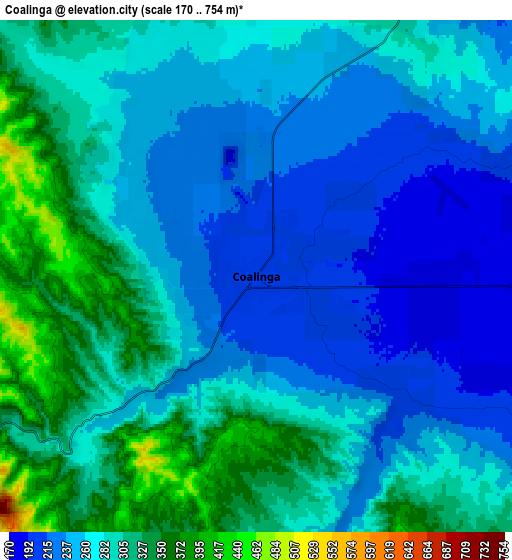 Zoom OUT 2x Coalinga, United States elevation map