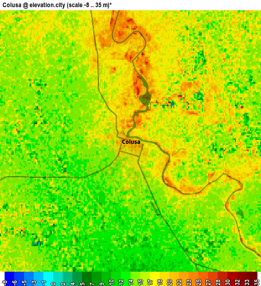 Zoom OUT 2x Colusa, United States elevation map