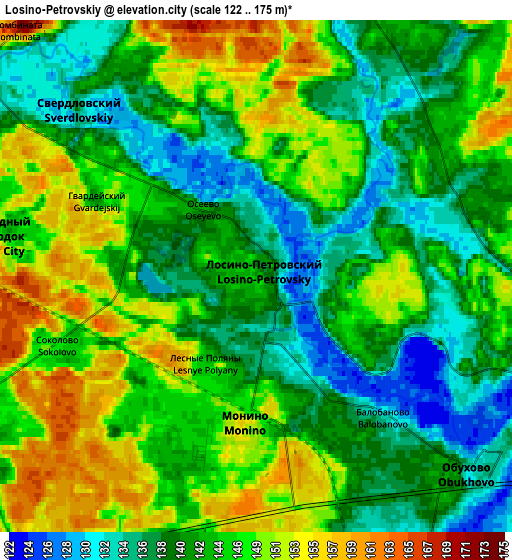 Zoom OUT 2x Losino-Petrovskiy, Russia elevation map