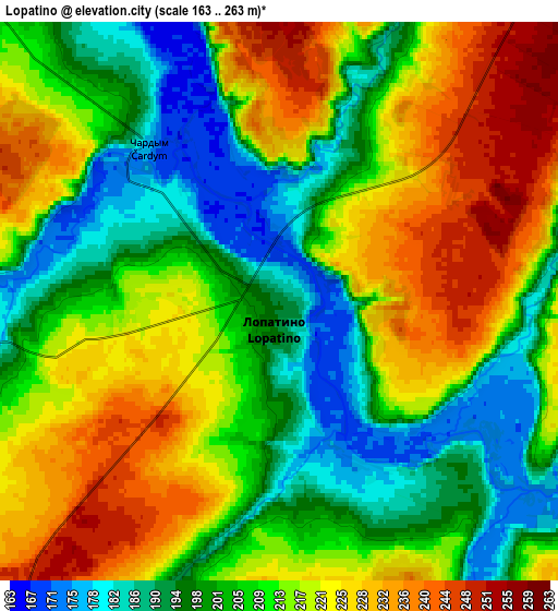 Zoom OUT 2x Lopatino, Russia elevation map