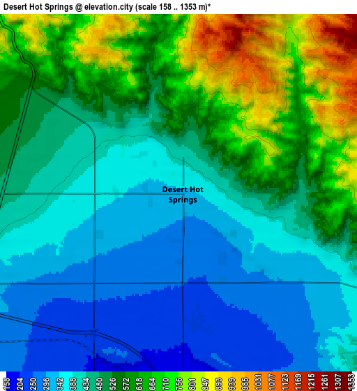 Zoom OUT 2x Desert Hot Springs, United States elevation map