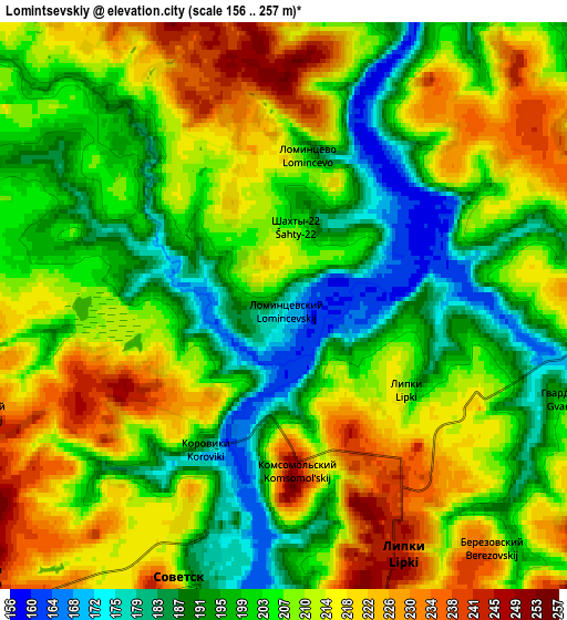 Zoom OUT 2x Lomintsevskiy, Russia elevation map