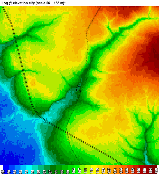 Zoom OUT 2x Log, Russia elevation map