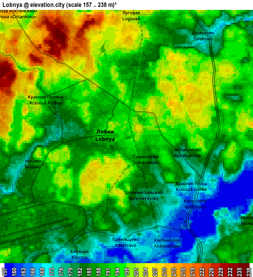 Zoom OUT 2x Lobnya, Russia elevation map