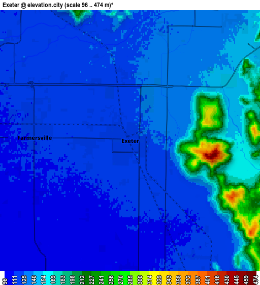 Zoom OUT 2x Exeter, United States elevation map