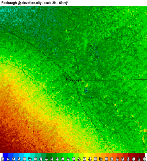 Zoom OUT 2x Firebaugh, United States elevation map