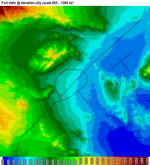 Zoom OUT 2x Fort Irwin, United States elevation map