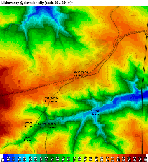 Zoom OUT 2x Likhovskoy, Russia elevation map