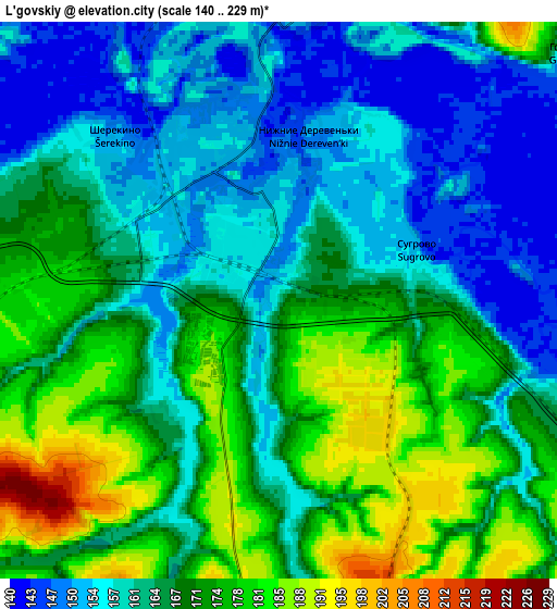 Zoom OUT 2x L’govskiy, Russia elevation map