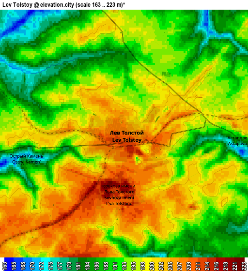 Zoom OUT 2x Lev Tolstoy, Russia elevation map