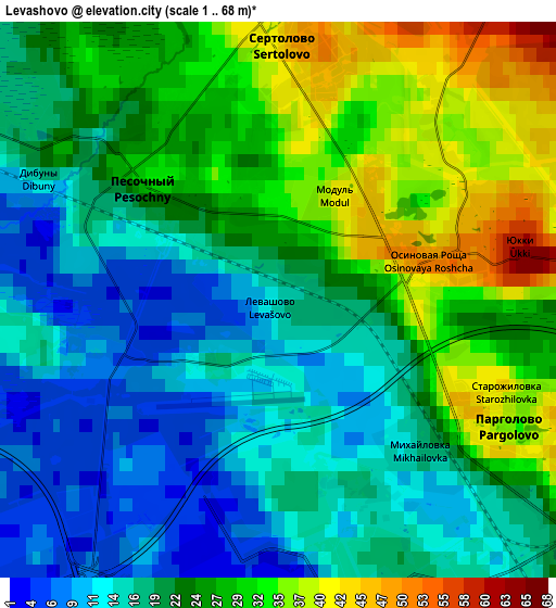 Zoom OUT 2x Levashovo, Russia elevation map