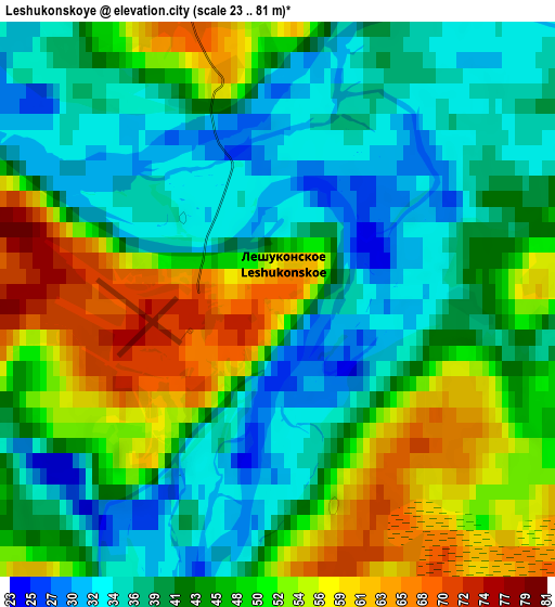 Zoom OUT 2x Leshukonskoye, Russia elevation map