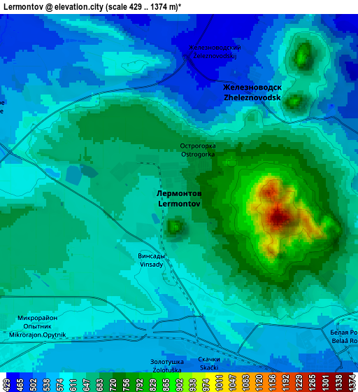 Zoom OUT 2x Lermontov, Russia elevation map