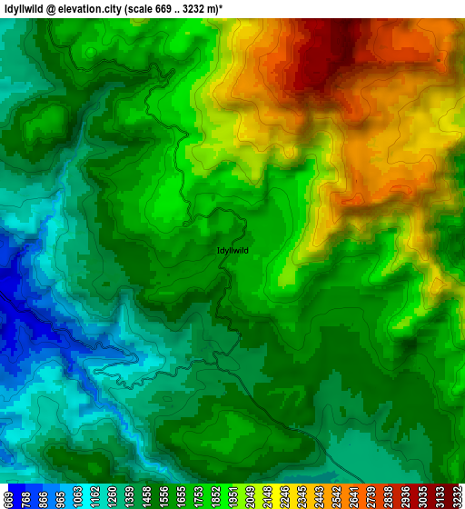 Zoom OUT 2x Idyllwild, United States elevation map