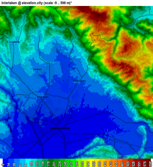 Zoom OUT 2x Interlaken, United States elevation map