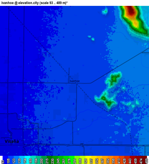 Zoom OUT 2x Ivanhoe, United States elevation map