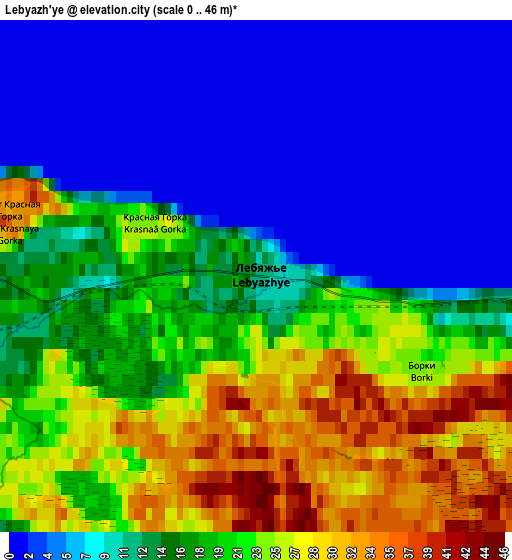 Zoom OUT 2x Lebyazh’ye, Russia elevation map