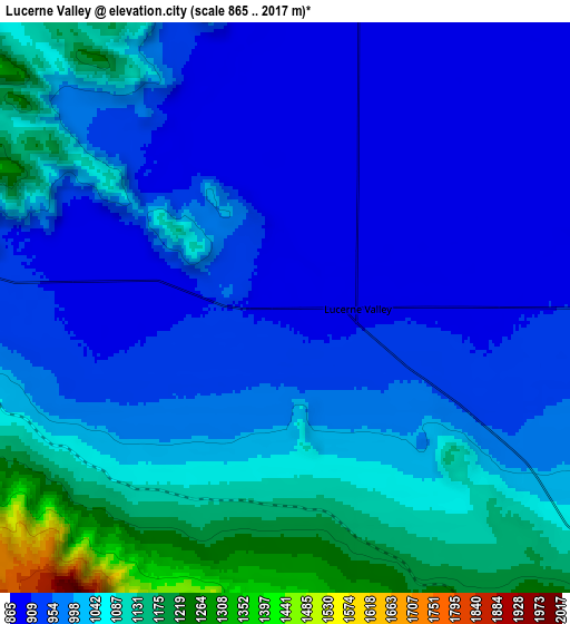 Zoom OUT 2x Lucerne Valley, United States elevation map